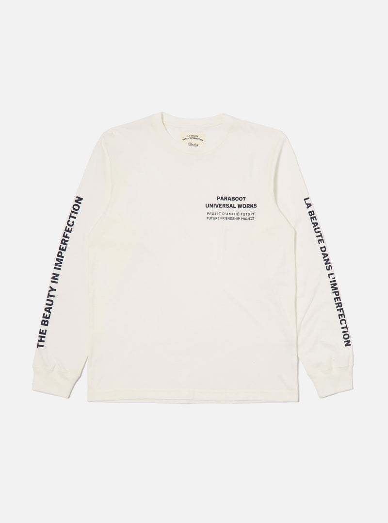 Paraboot x Universal Works Ecru Single Jersey Long Sleeve Tee