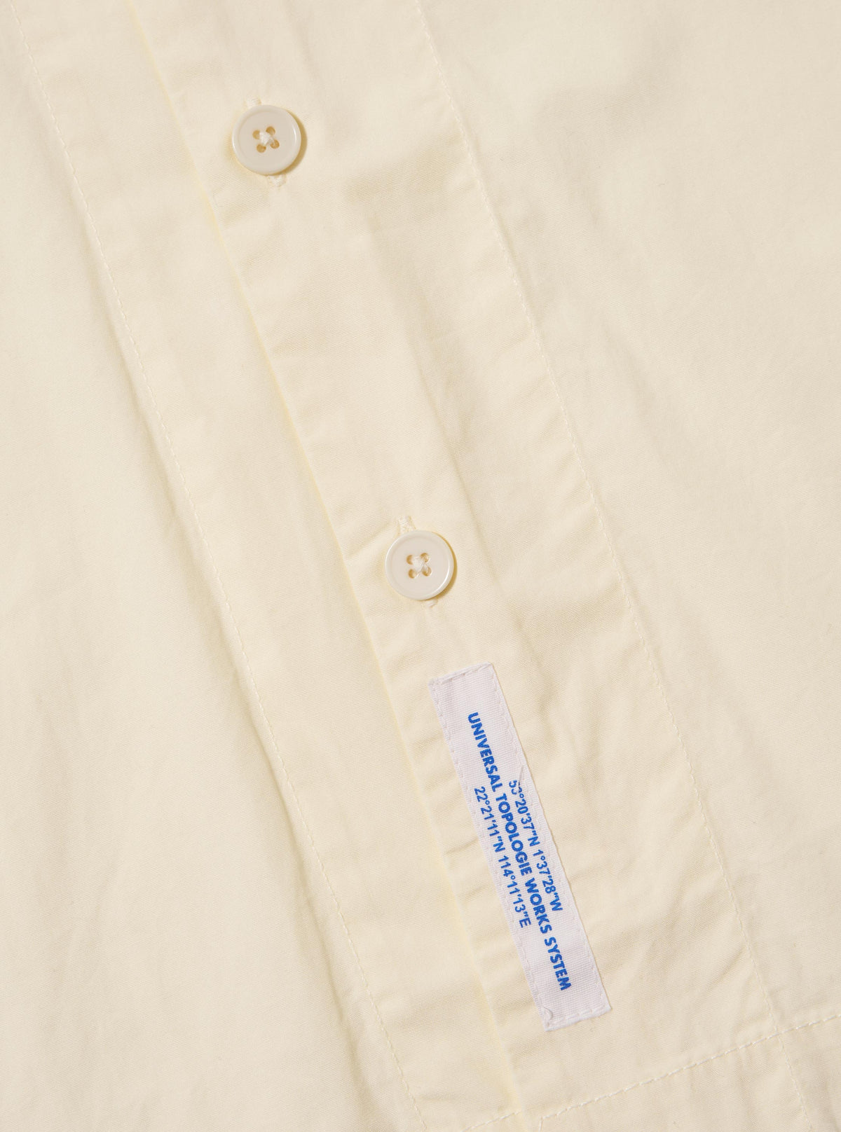 Topologie x Universal Works Ecru Broadcloth Utility Shirt