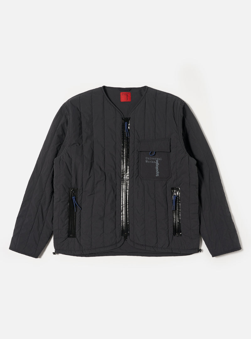 Topologie x Universal Works Charcoal TW Recycled Nylon Quilted Liner Jacket