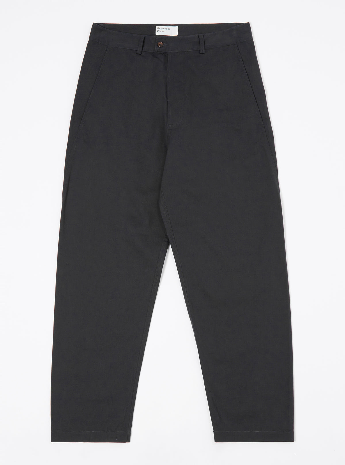 Black Twill Curved Pant