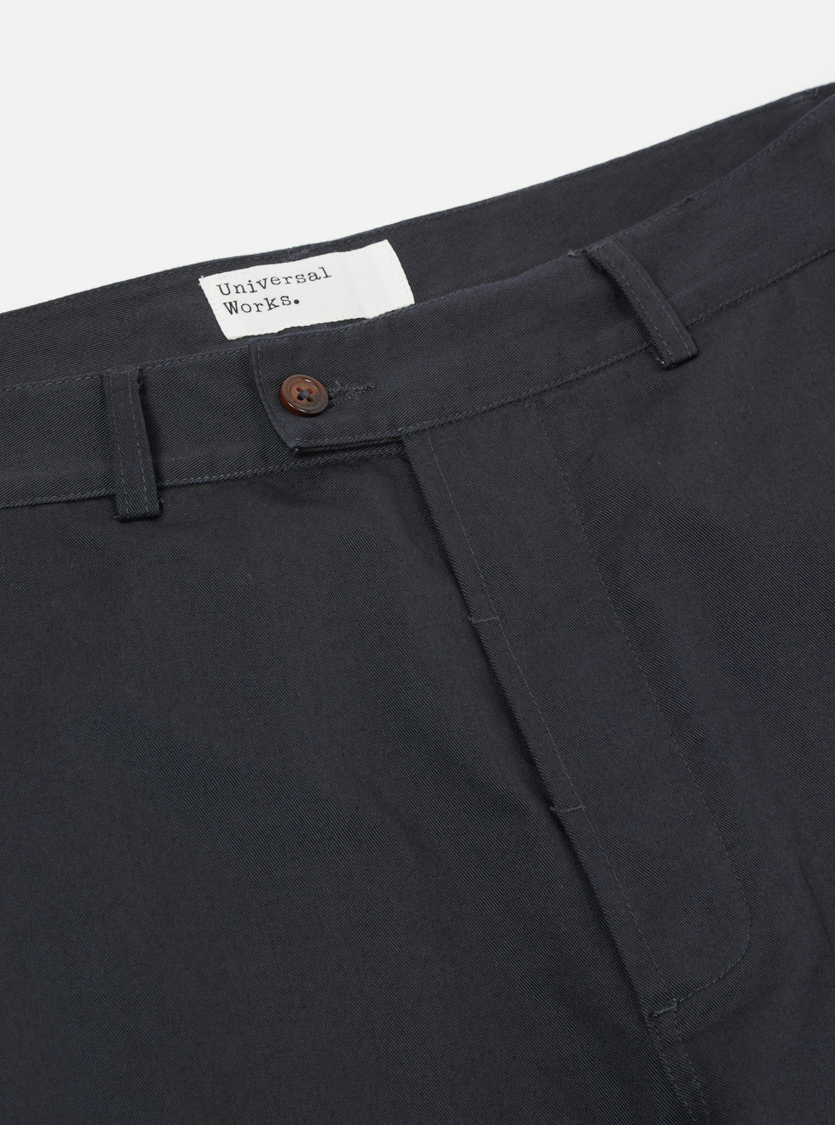 Black Twill Curved Pant