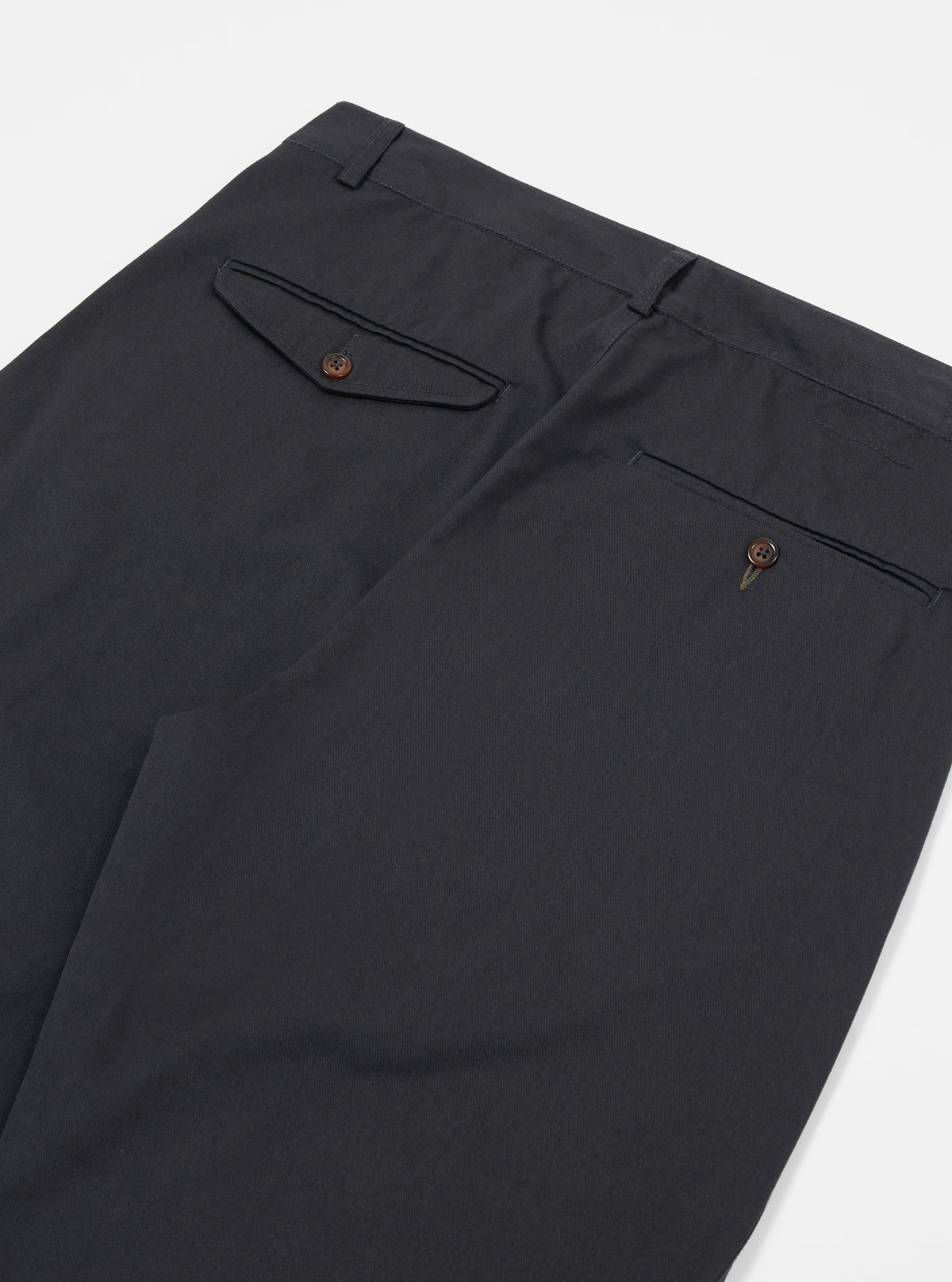 Black Twill Curved Pant