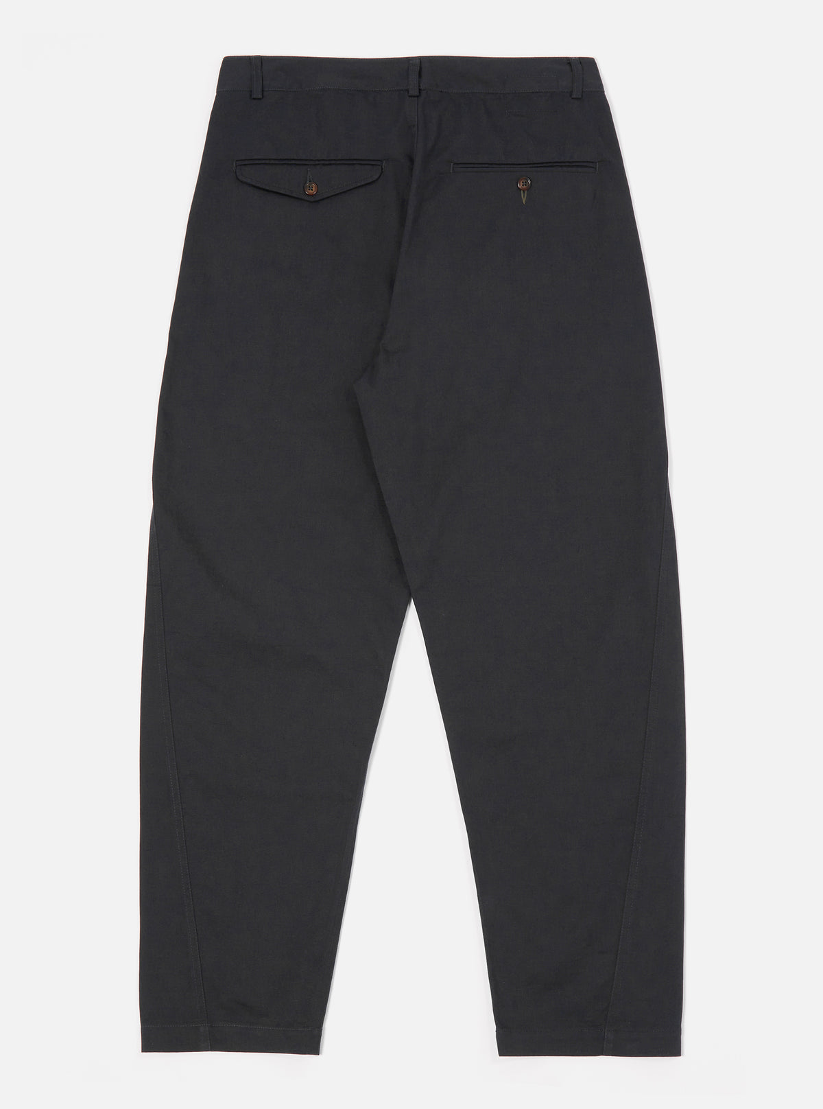 Black Twill Curved Pant