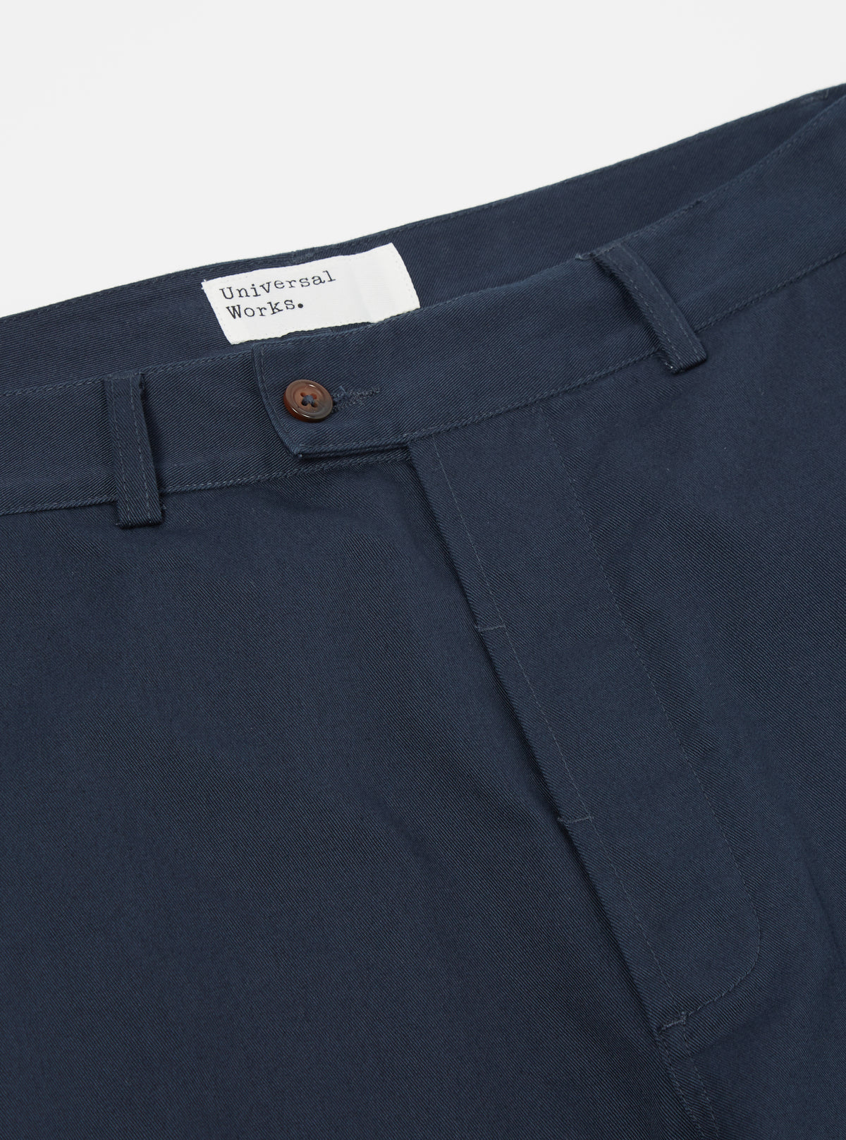 Navy Twill Curved Pant