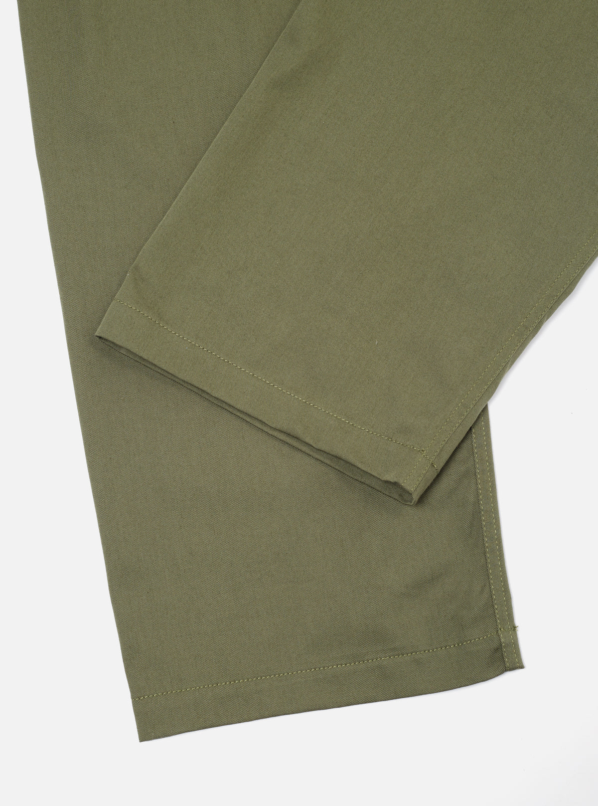 Light Olive Twill Double Pleat Pant