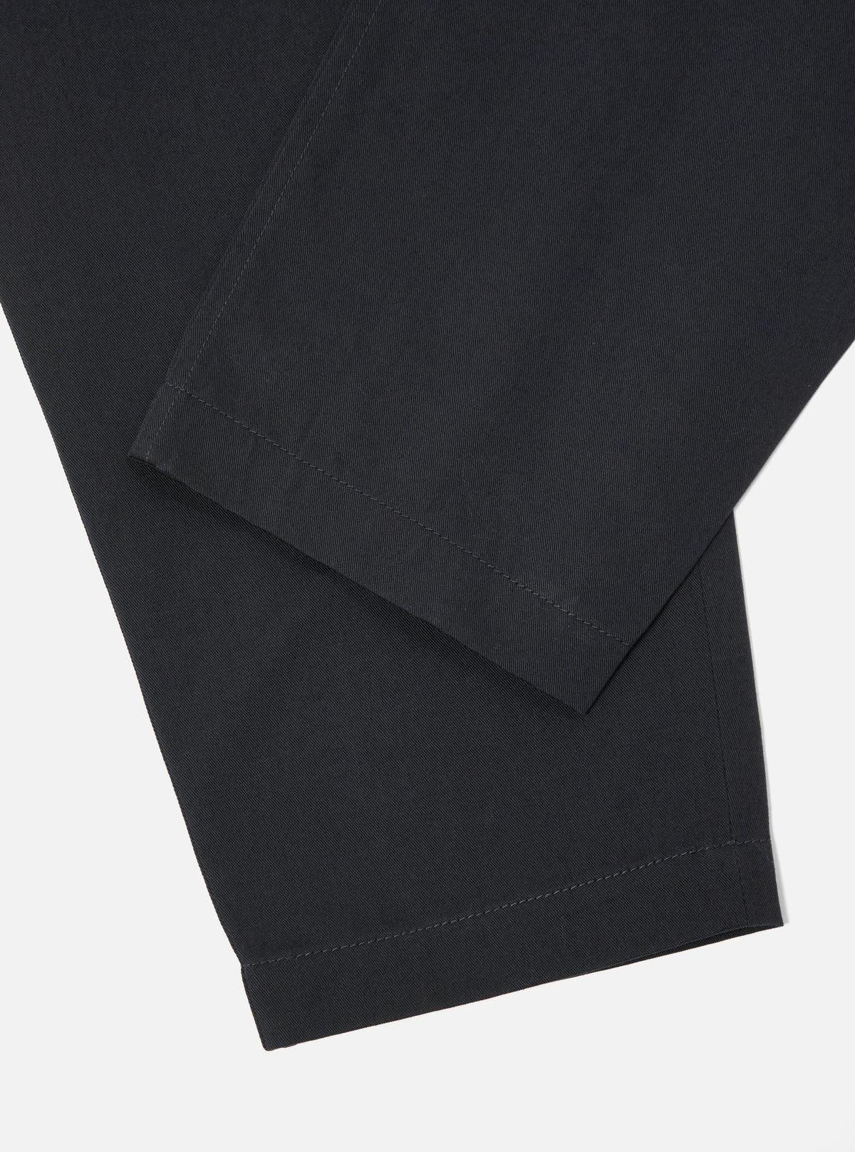 Black Twill Pleated Track Pant