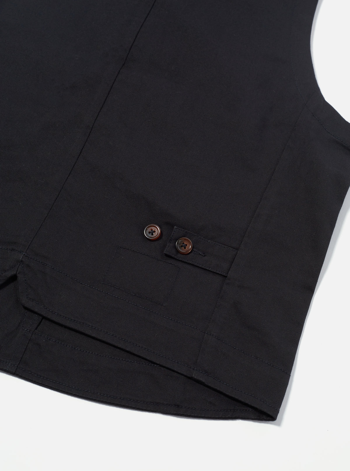 Black Twill Field Waistcoat