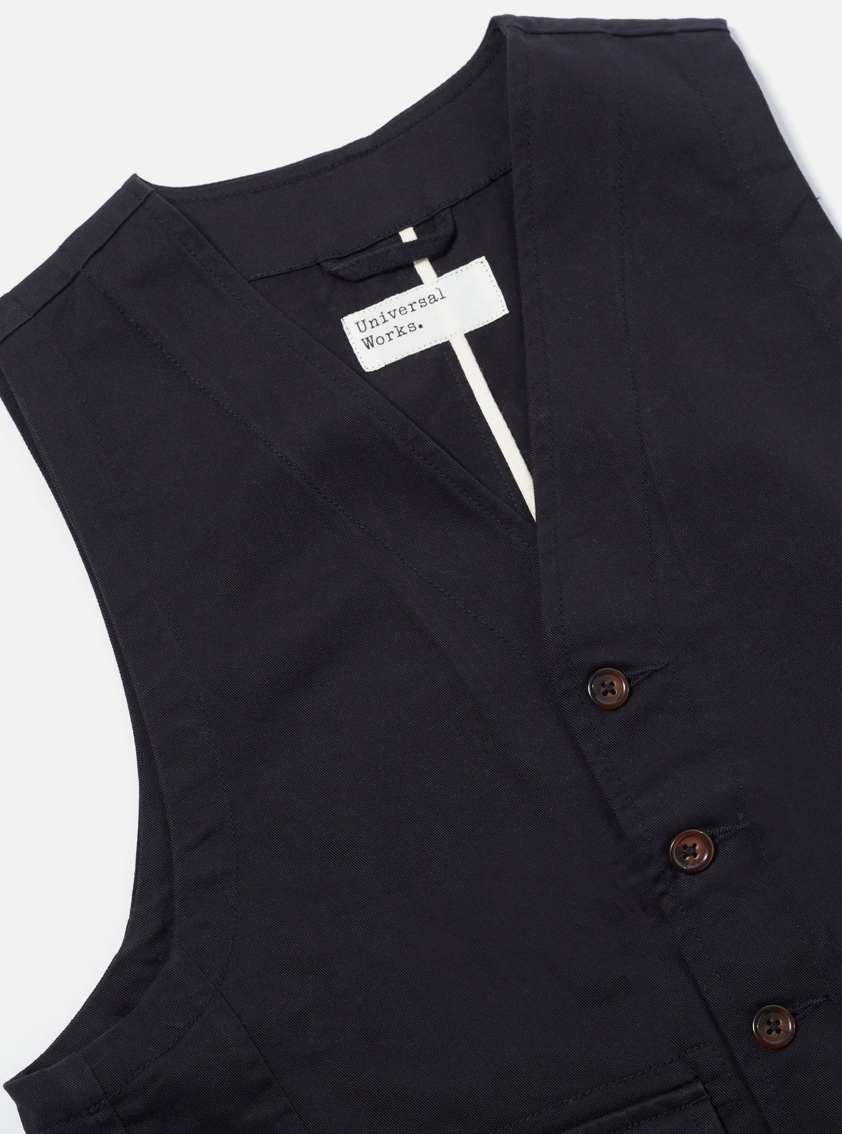 Black Twill Field Waistcoat