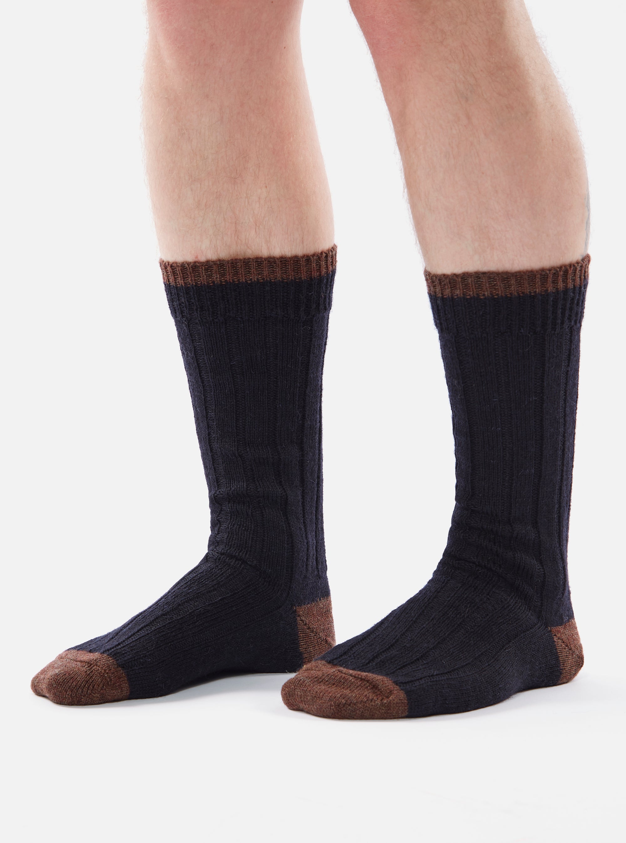 Navy Wool Hike Sock