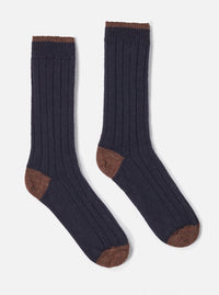 Navy Wool Hike Sock