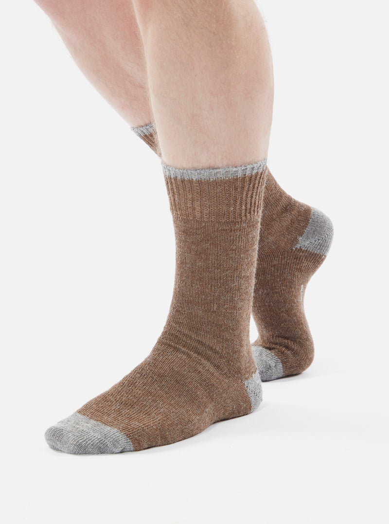 Brown Alpaca Wool Alpaca Sock