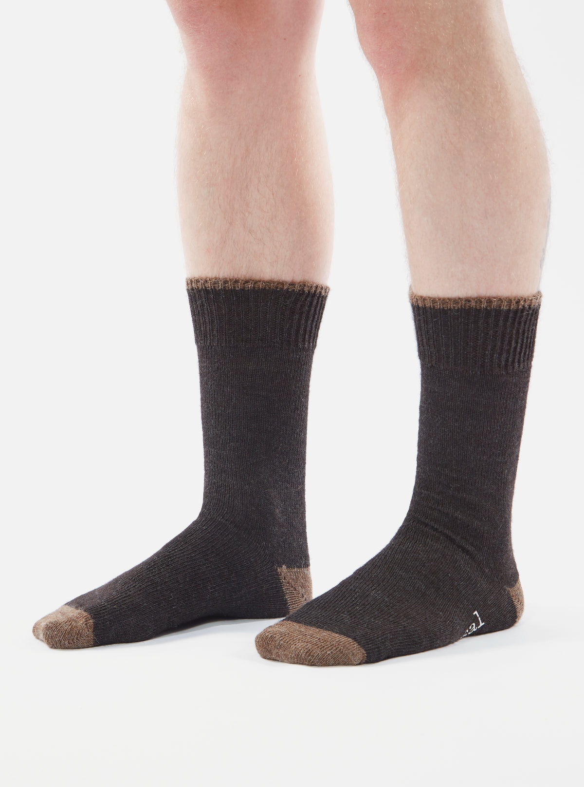 Charcoal Alpaca Wool Alpaca Sock