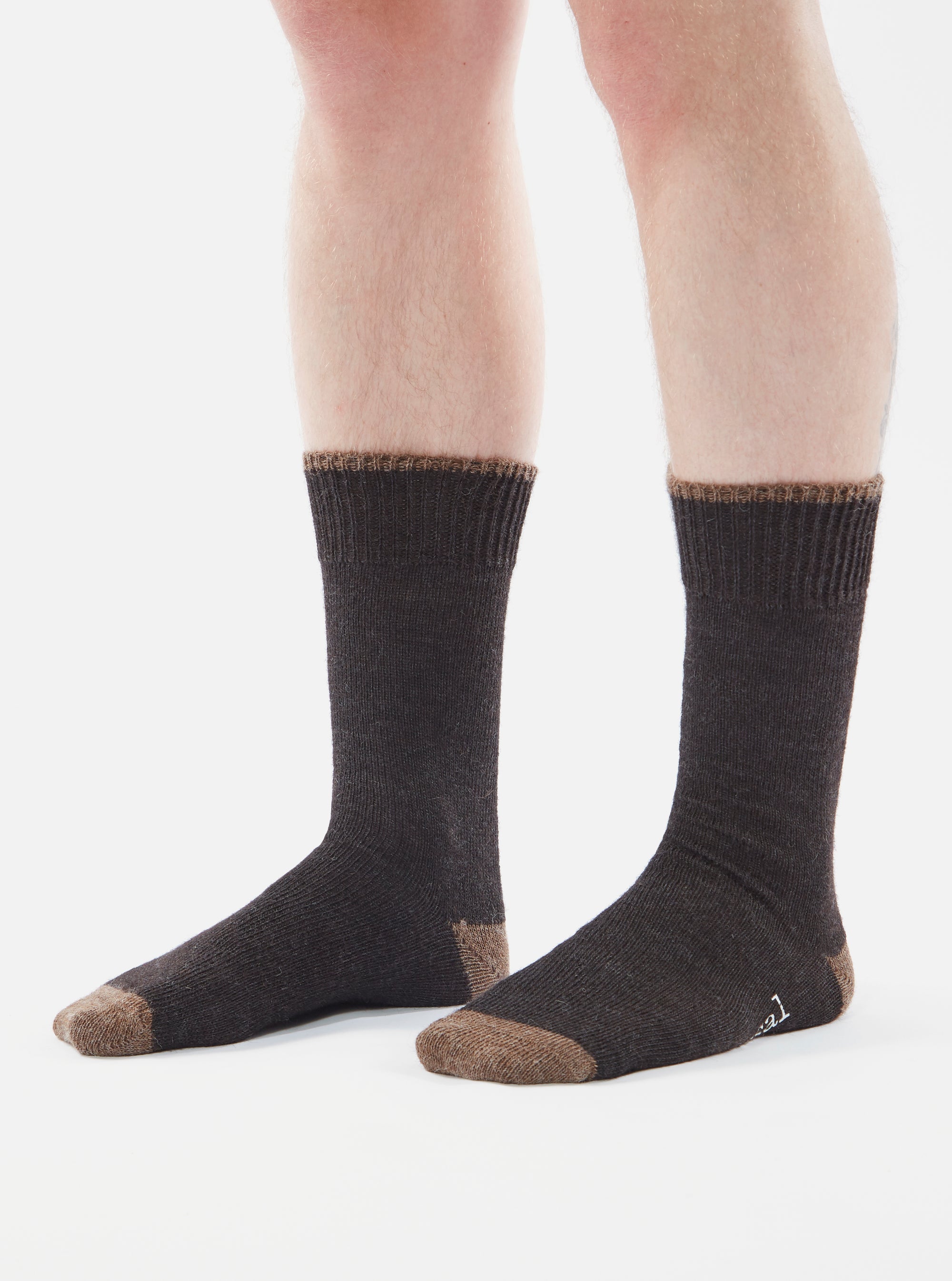 Charcoal Alpaca Wool Alpaca Sock