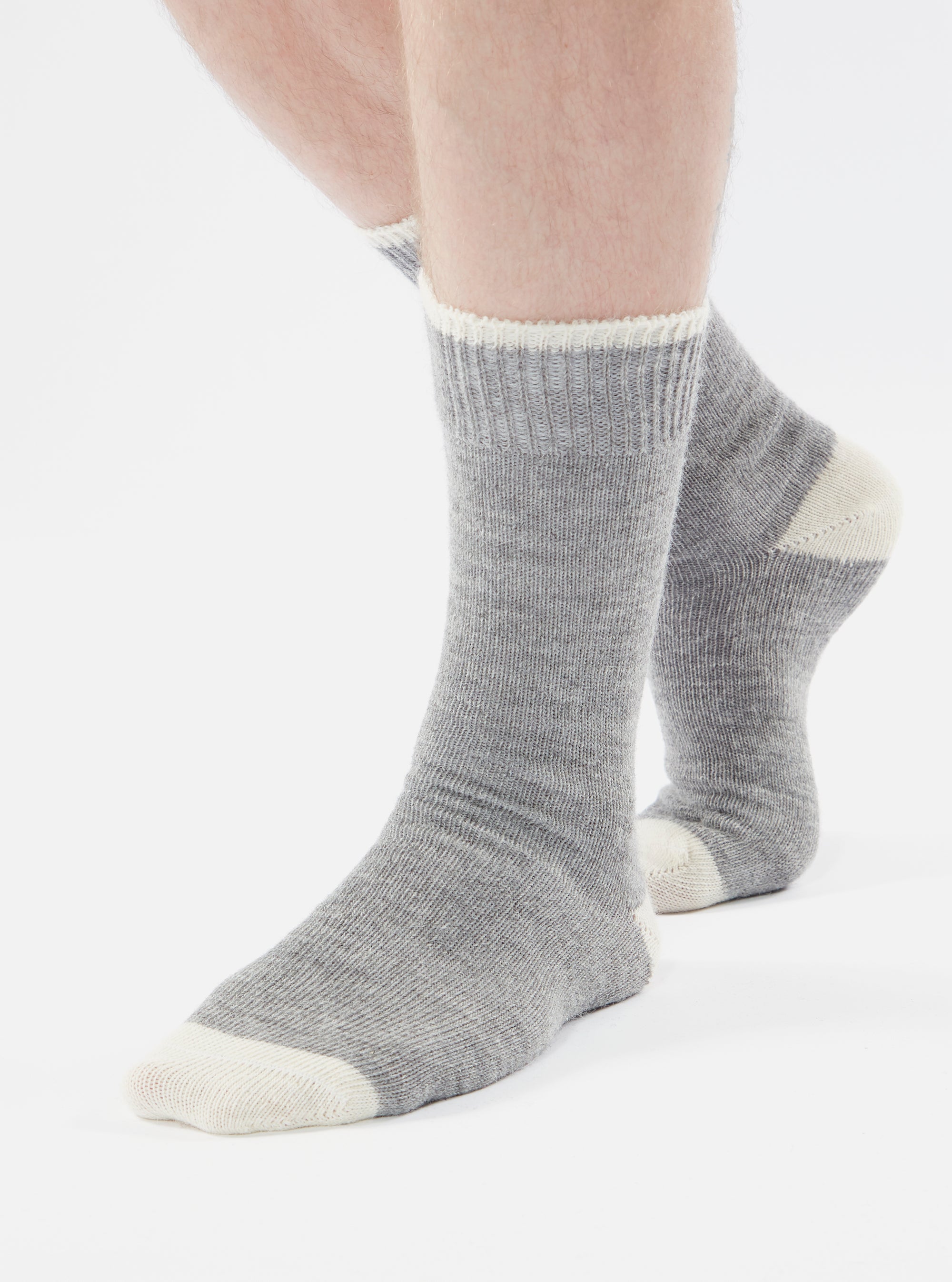 Grey Marl Alpaca Wool Alpaca Sock