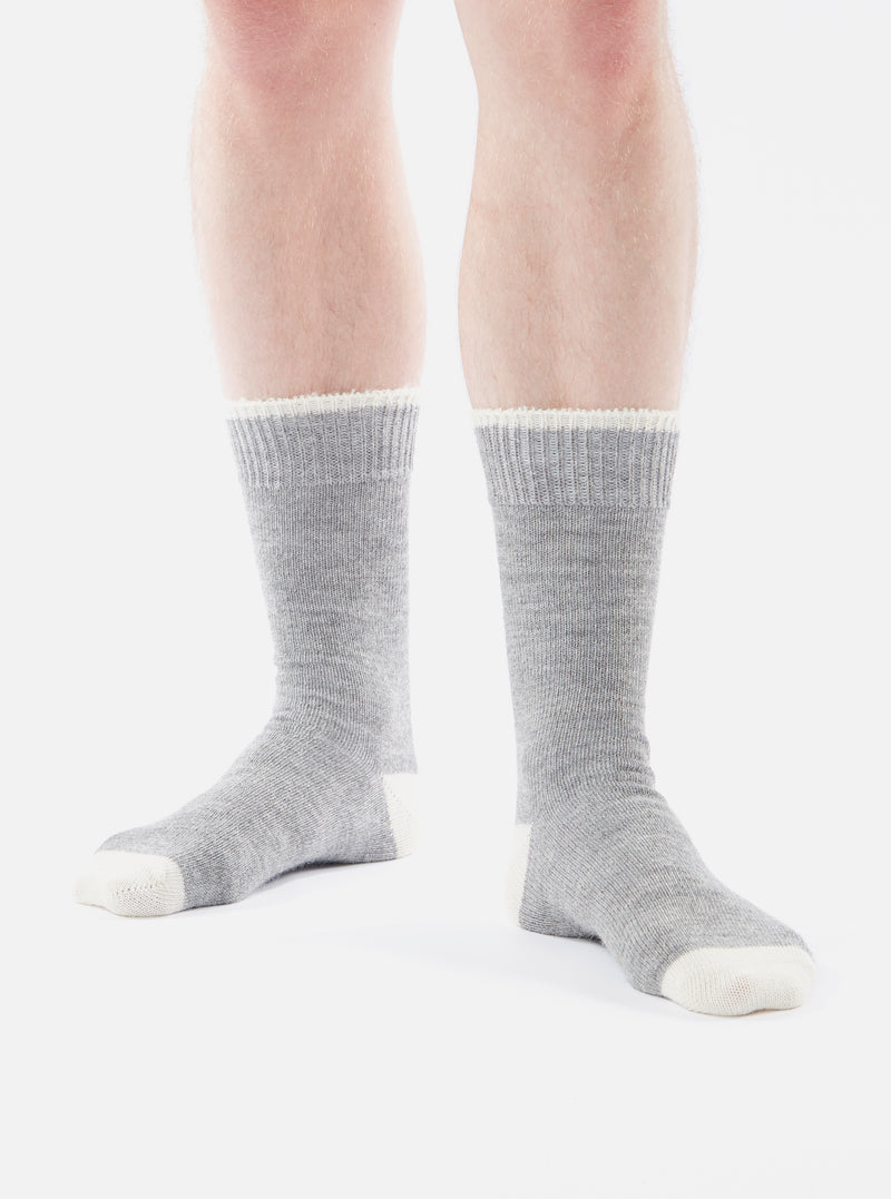 Grey Marl Alpaca Wool Alpaca Sock