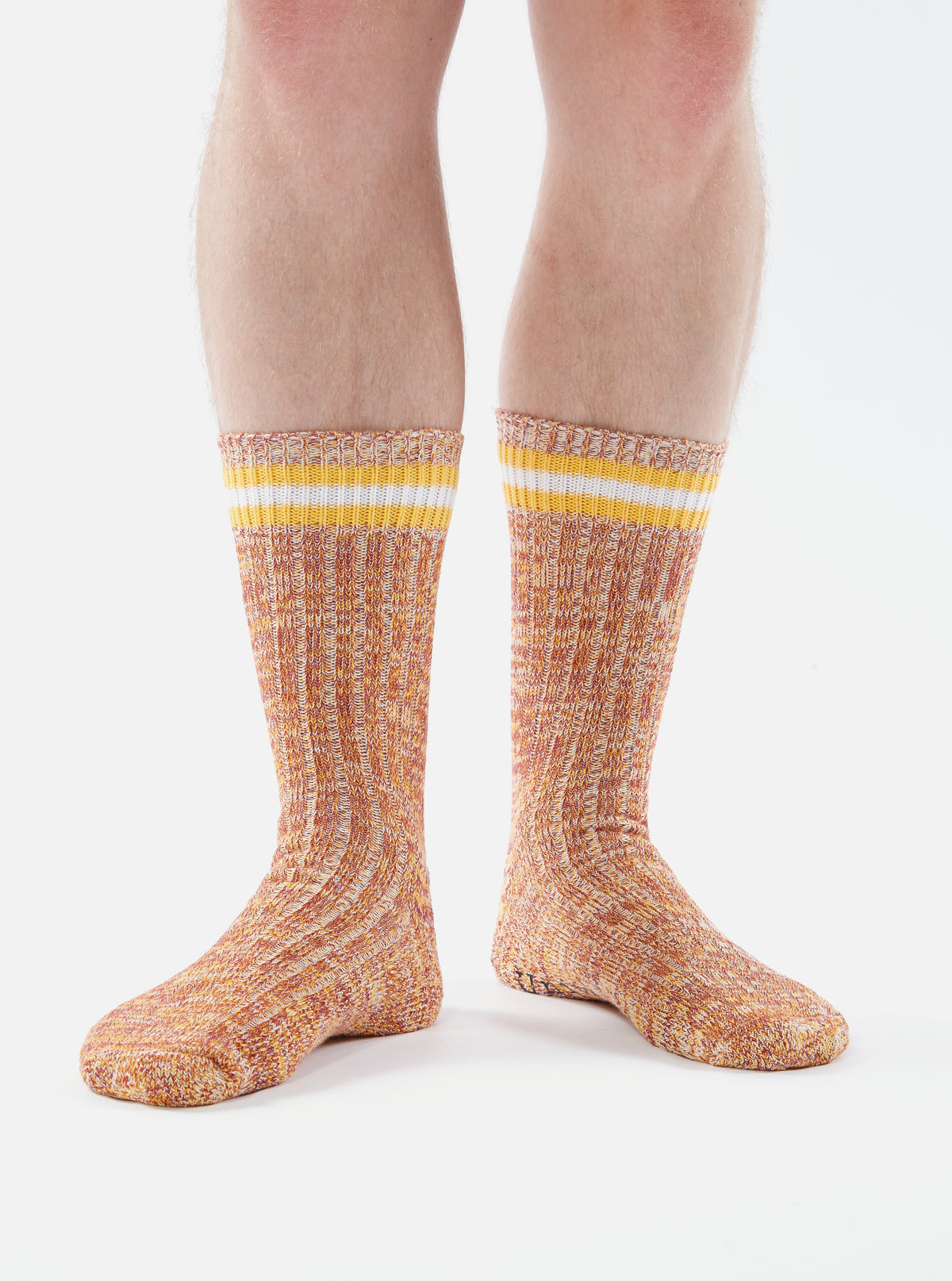 Yellow Cotton Everyday Stripe Sock