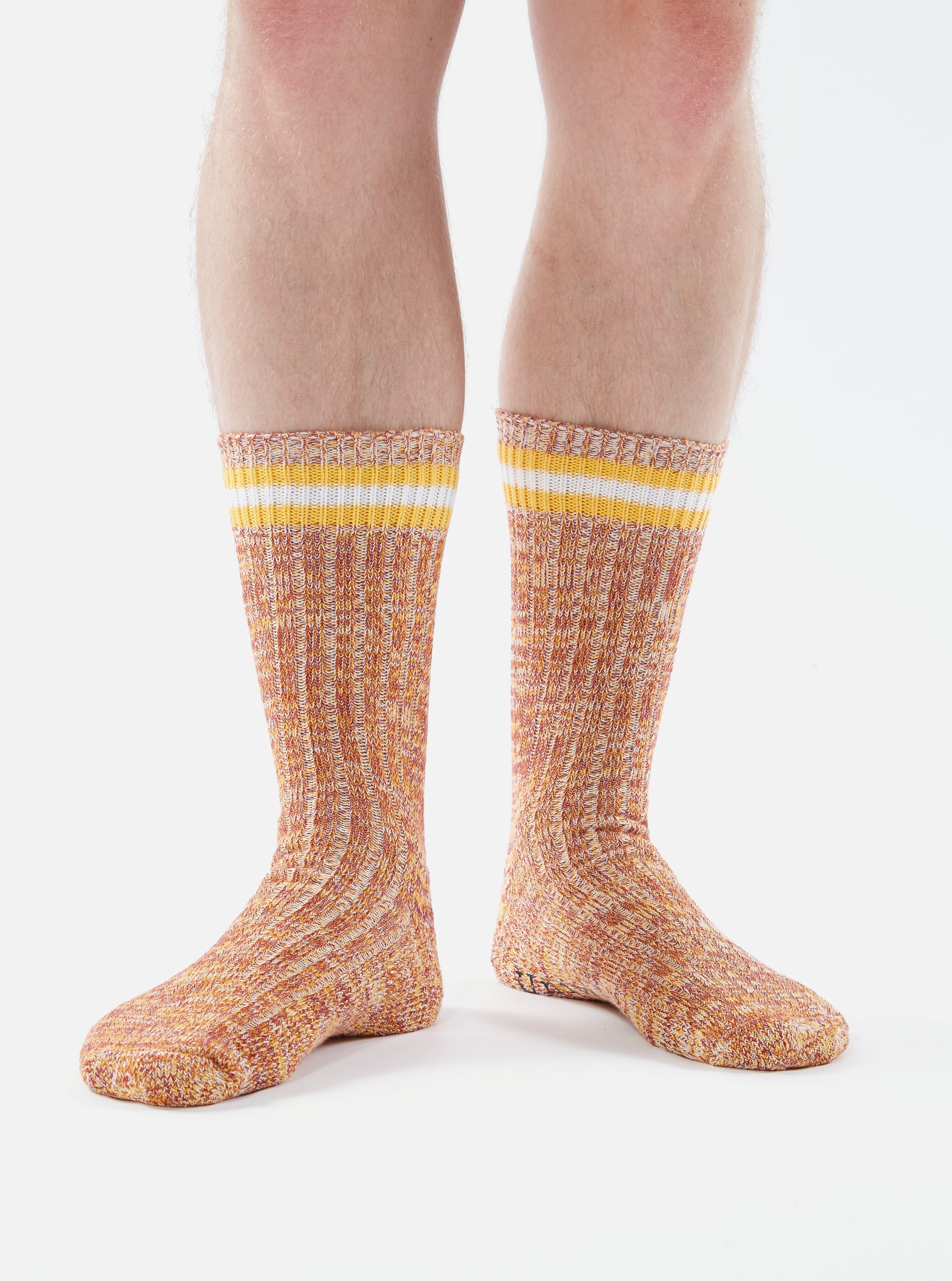 Yellow Cotton Everyday Stripe Sock