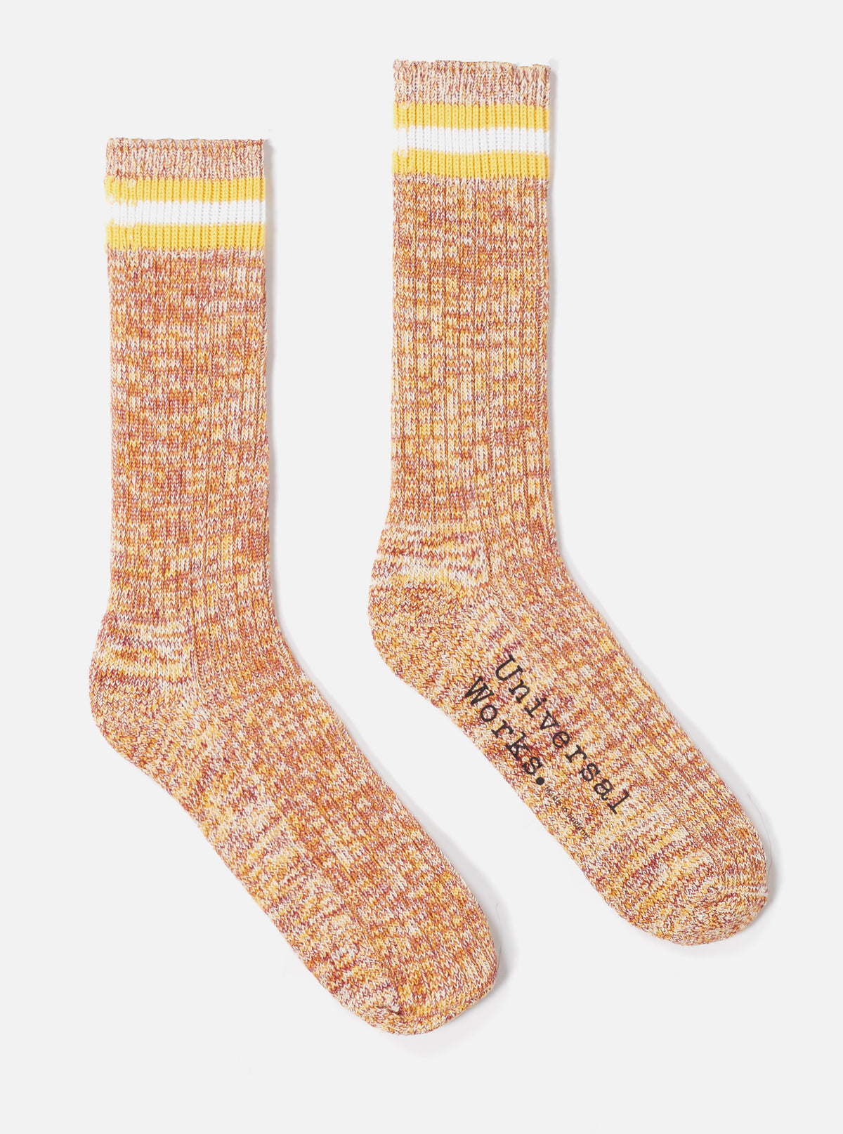 Yellow Cotton Everyday Stripe Sock
