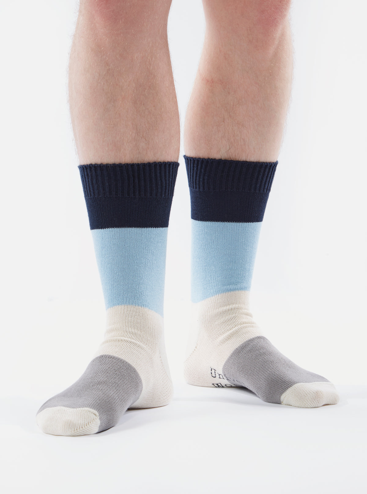 Navy/Sky Cotton Bold Stripe Sock