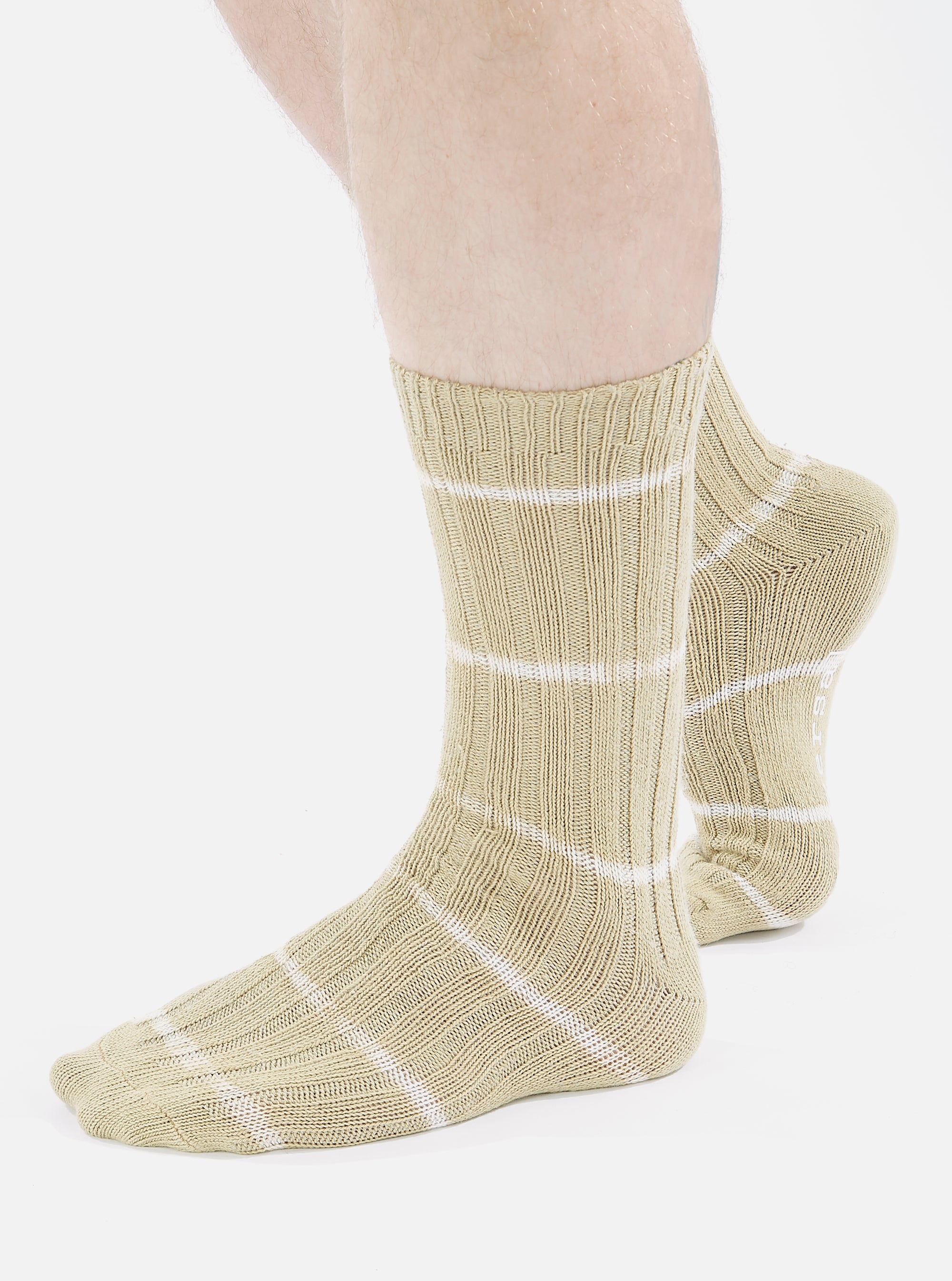 Dark Sand Tie Dye Knit Slub Sock