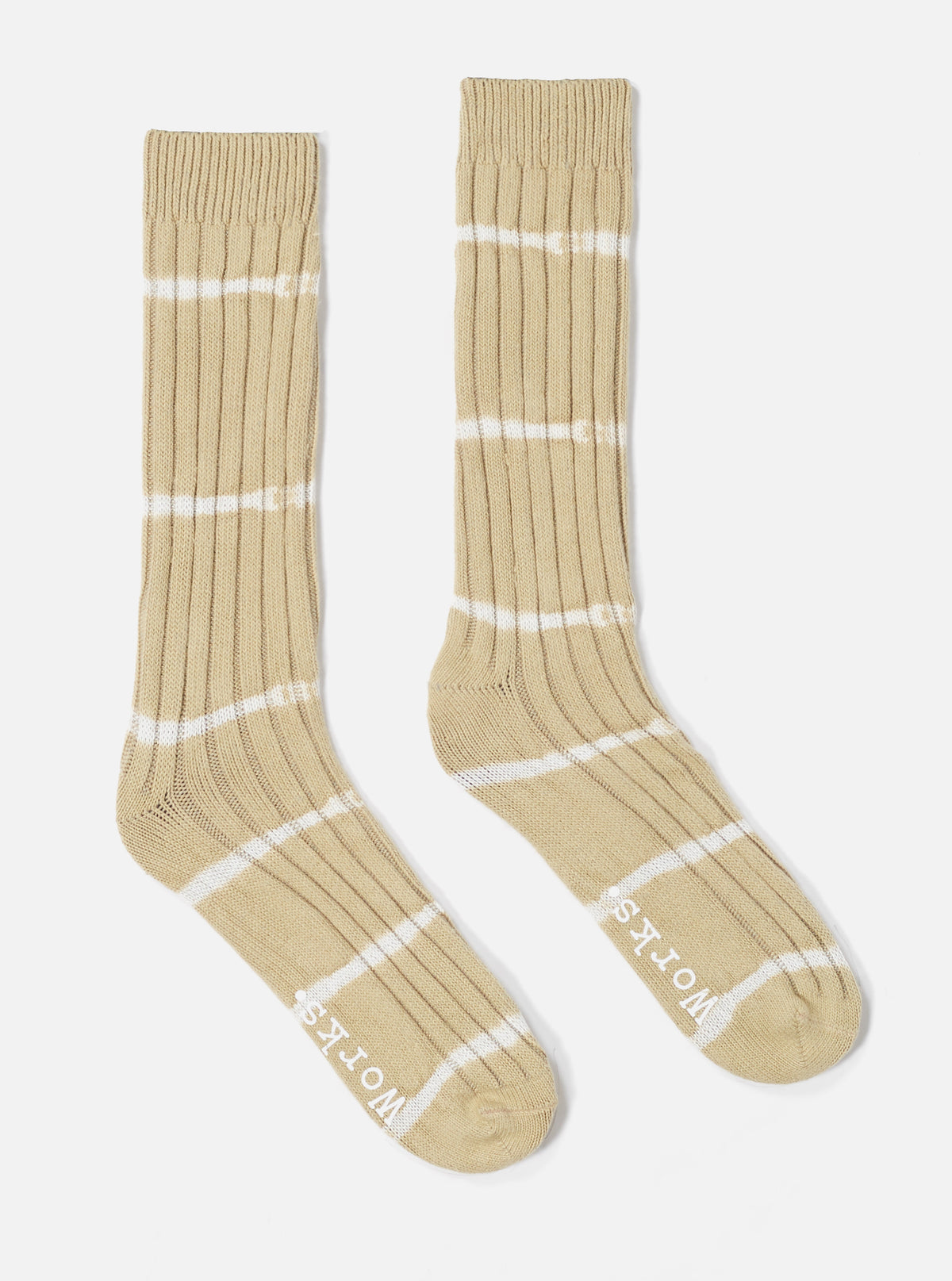 Dark Sand Tie Dye Knit Slub Sock