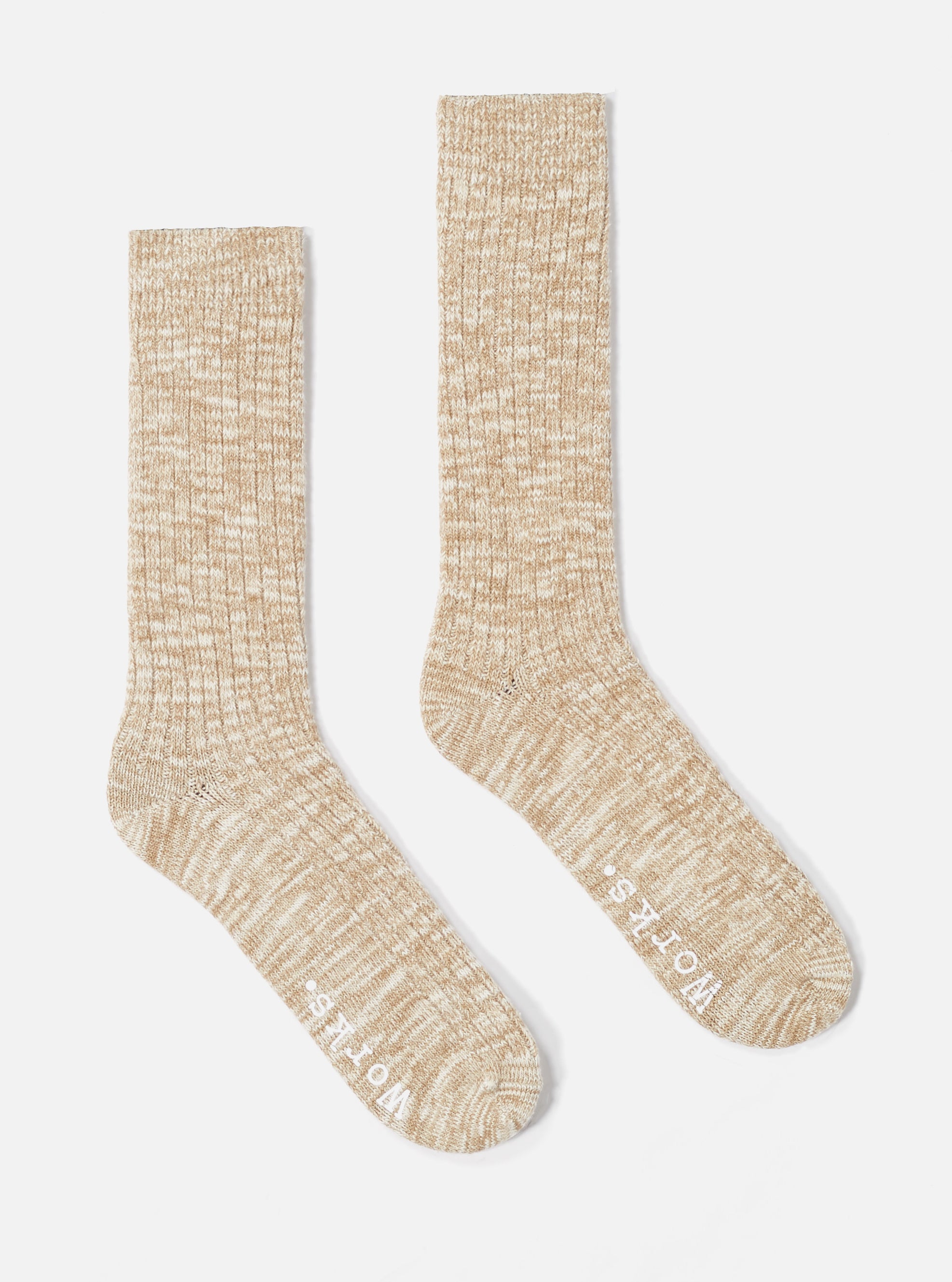 Dark Sand Slub Knit Slub Sock
