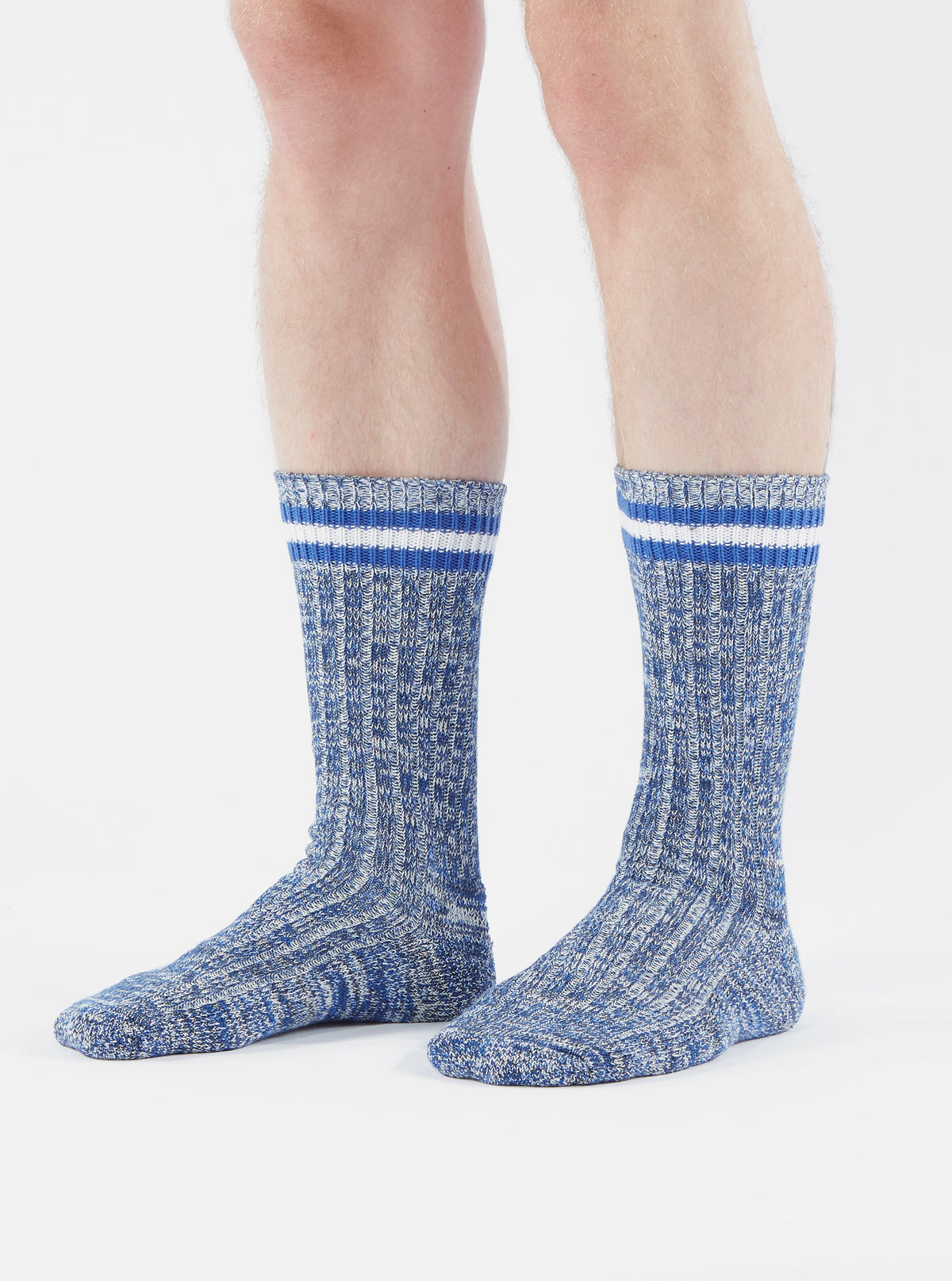 Navy Cotton Everyday Stripe Sock