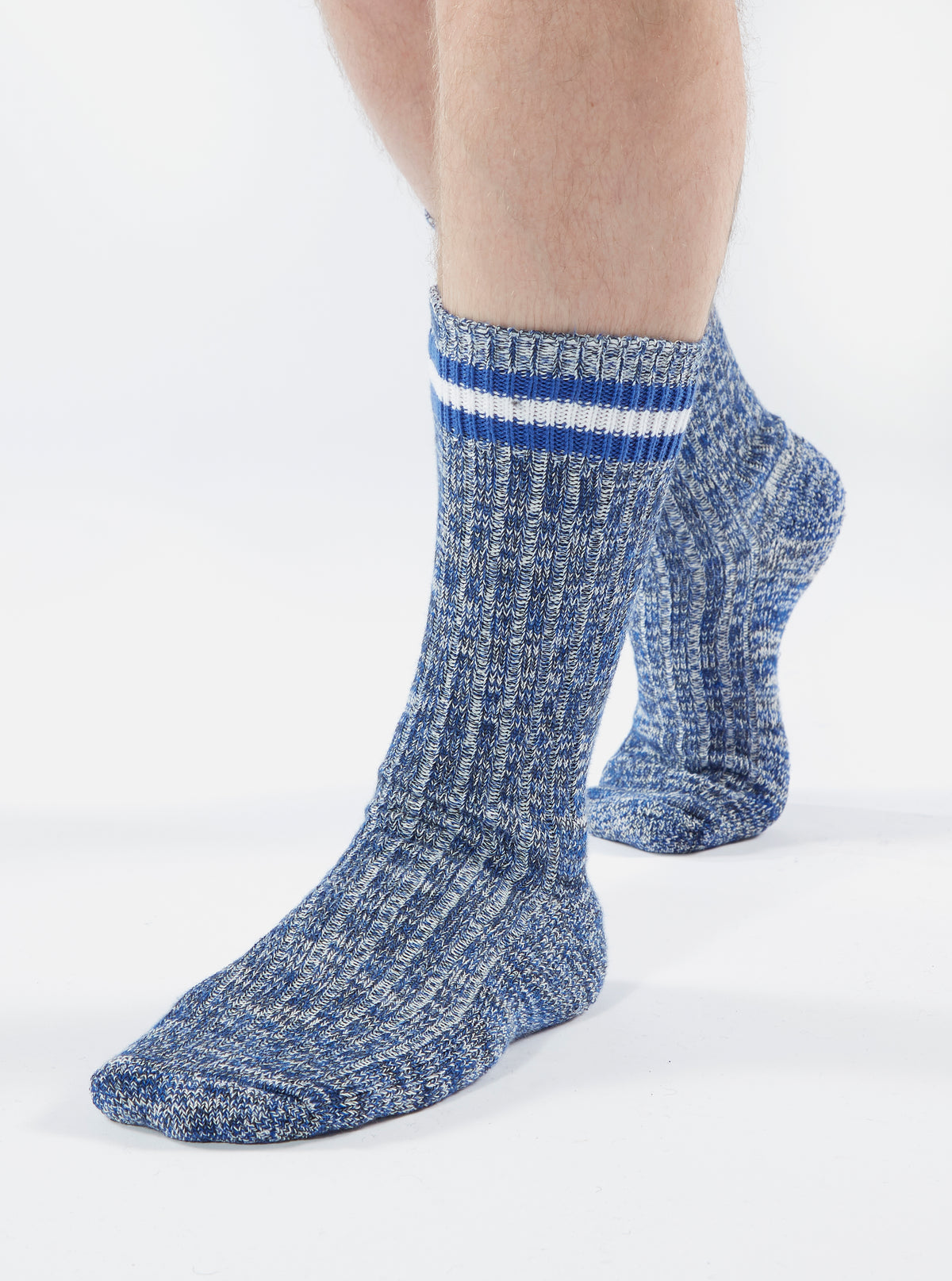 Navy Cotton Everyday Stripe Sock