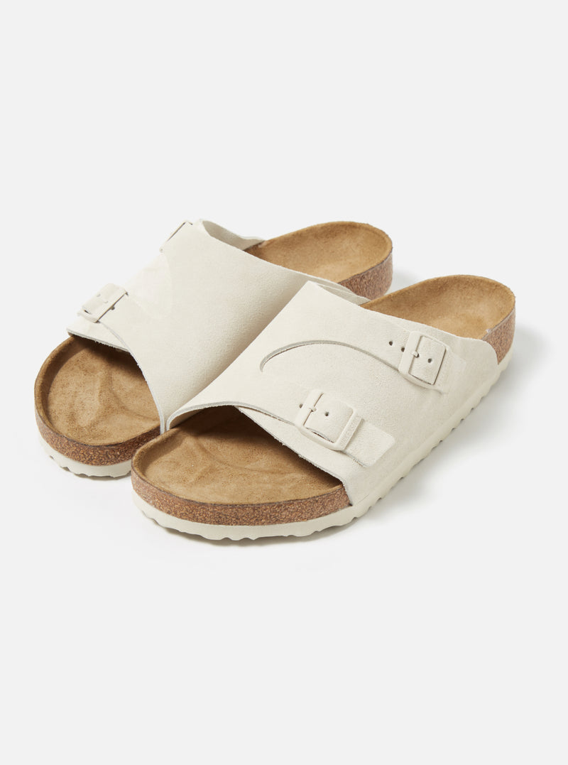 Antique White Suede Birkenstock Zürich