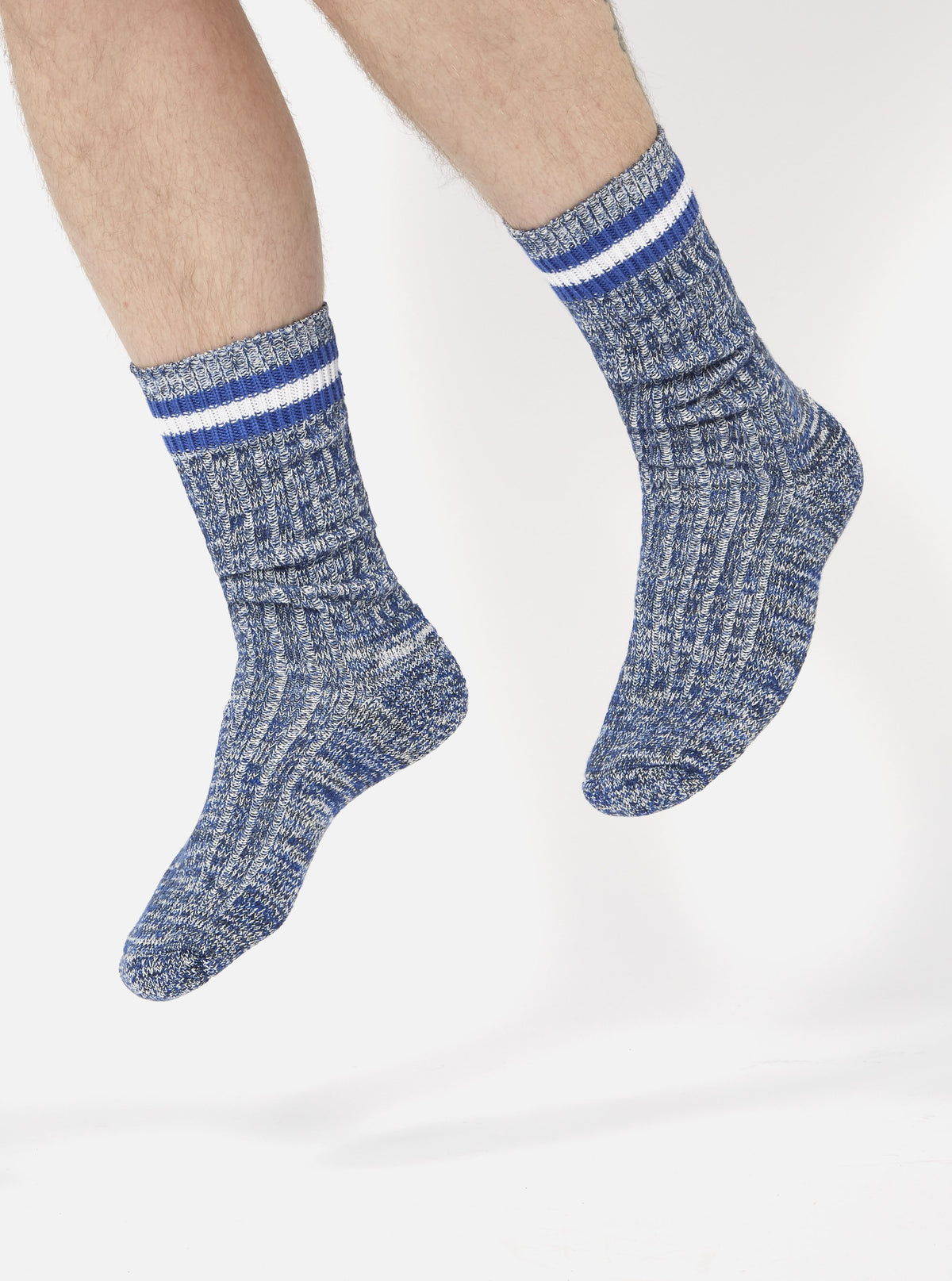 Navy Cotton Everyday Stripe Sock
