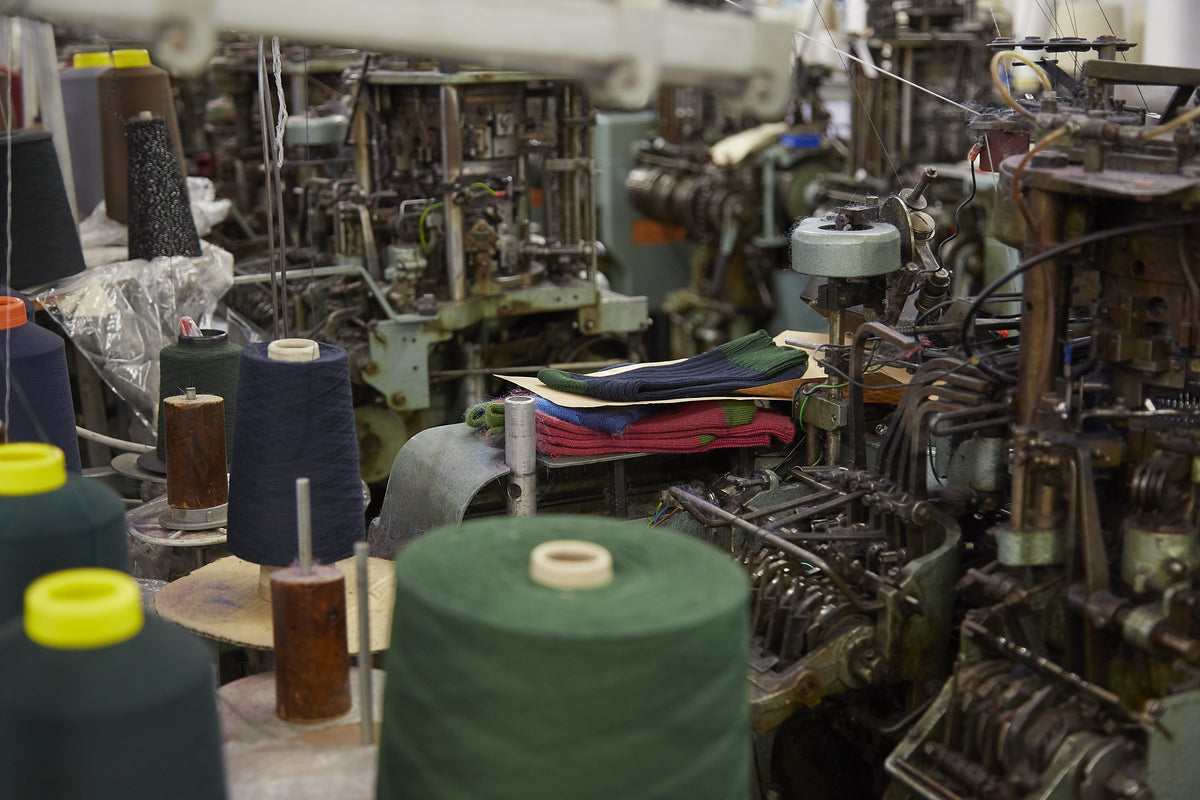 Sock Making Sign Working With | A Visit To Our Sock Maker – Universal Works