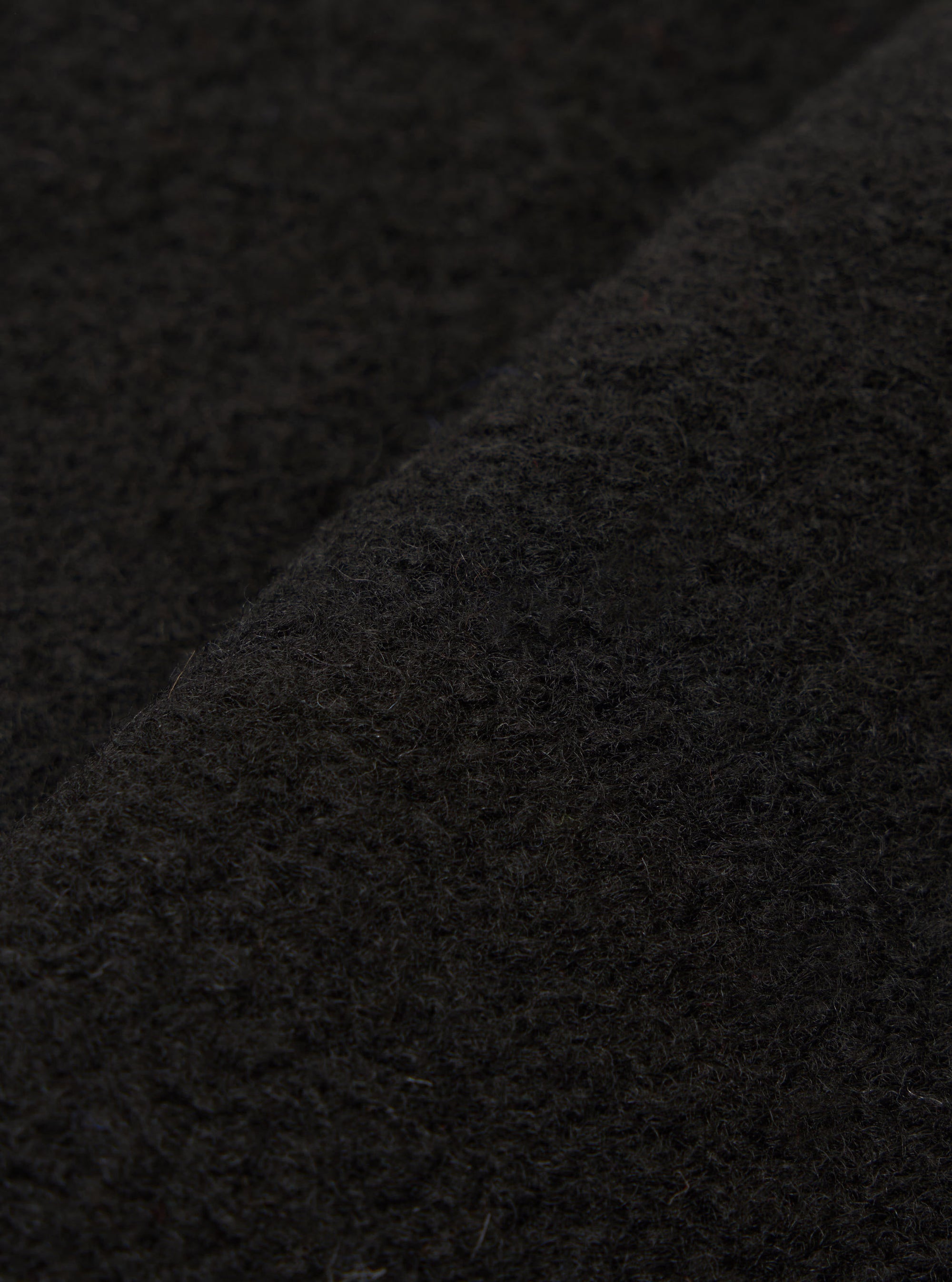 Black Wool Fleece Zip Waistcoat