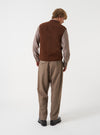 Cacao Wool Fleece Zip Waistcoat