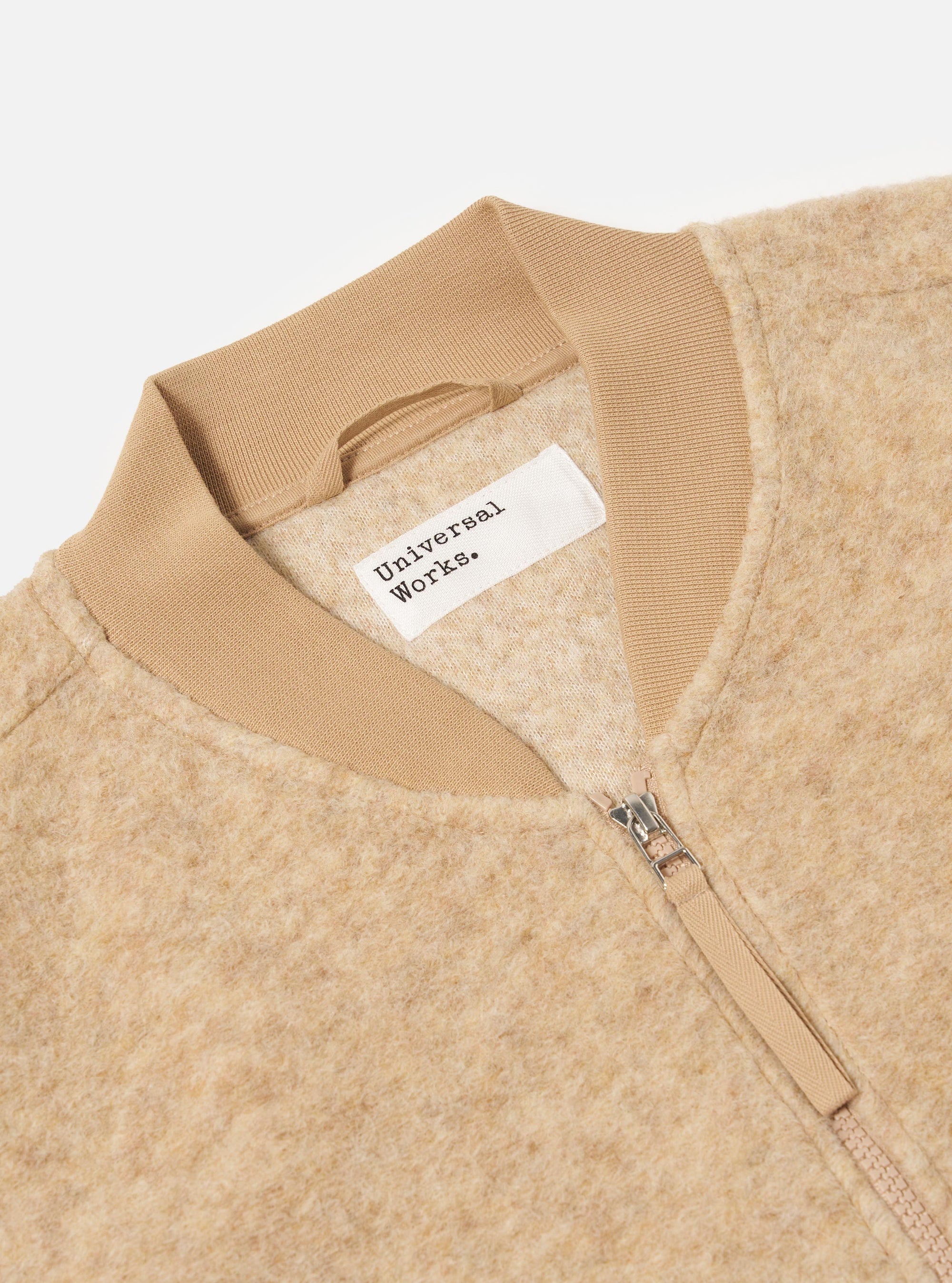 Fawn Wool Fleece Zip Waistcoat