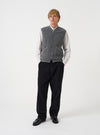 Grey Marl Wool Fleece Zip Waistcoat
