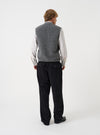 Grey Marl Wool Fleece Zip Waistcoat