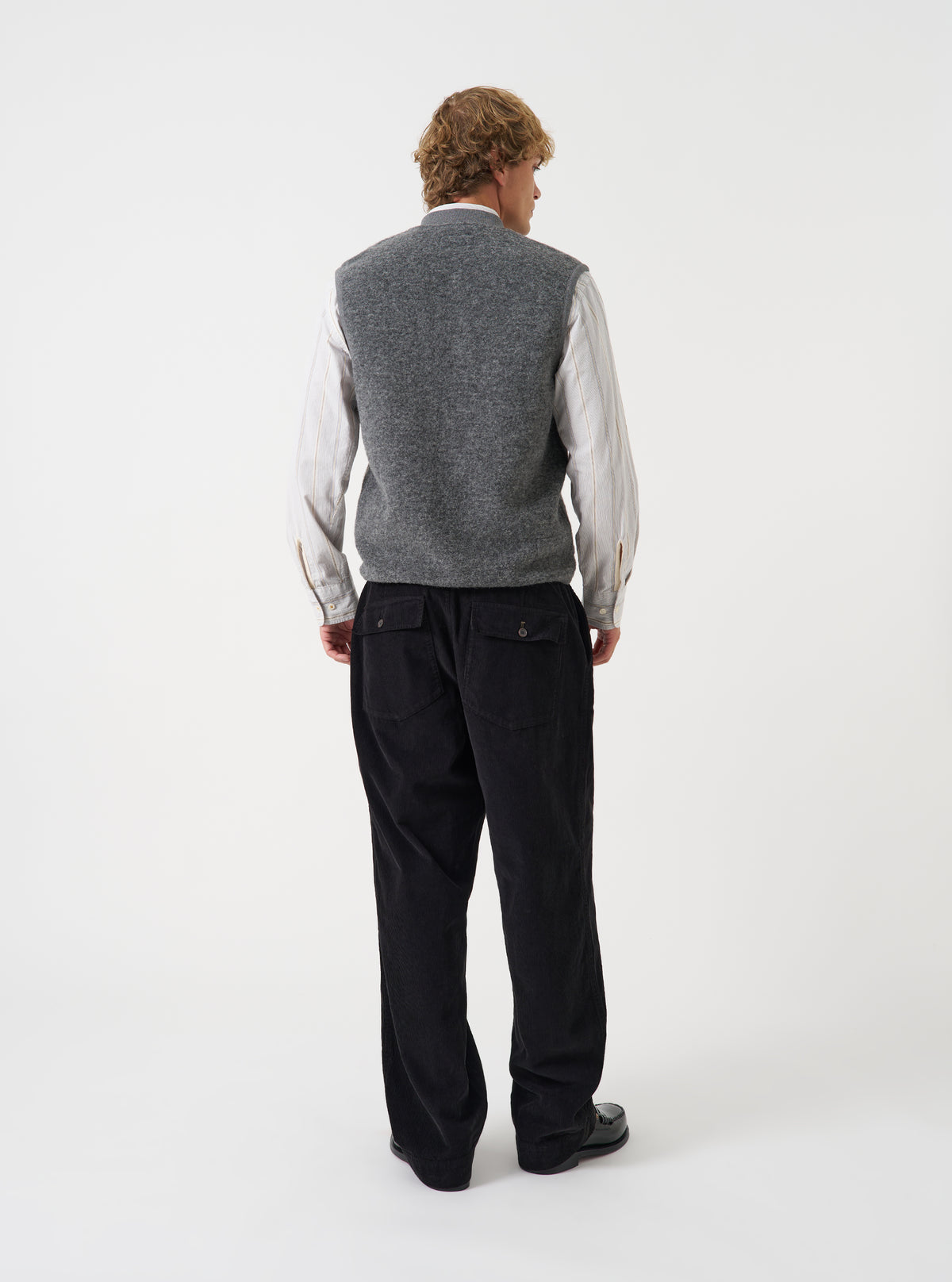 Grey Marl Wool Fleece Zip Waistcoat