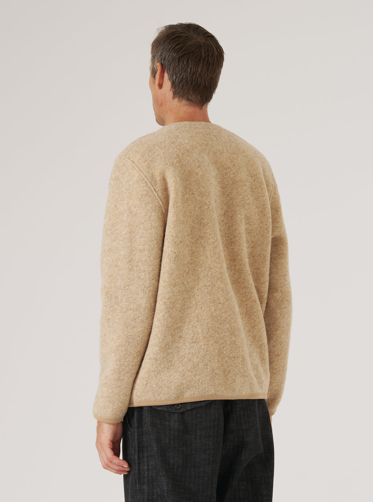 Fawn Wool Fleece Cardigan