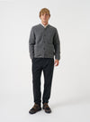 Grey Marl Wool Fleece Cardigan