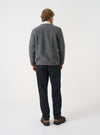 Grey Marl Wool Fleece Cardigan