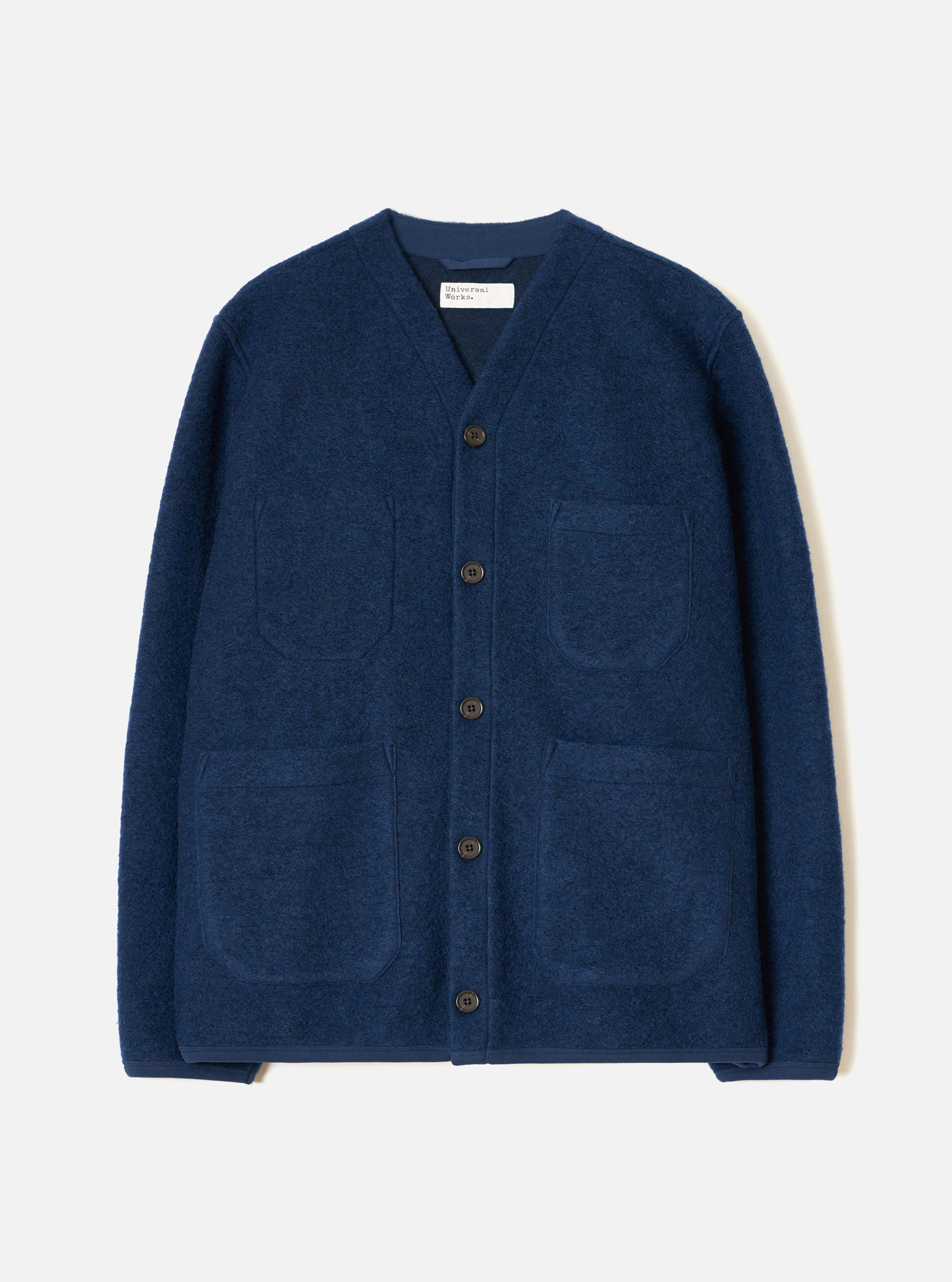 Men's Indigo Wool Fleece Cardigan – Universal Works