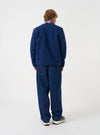 Indigo Wool Fleece Cardigan