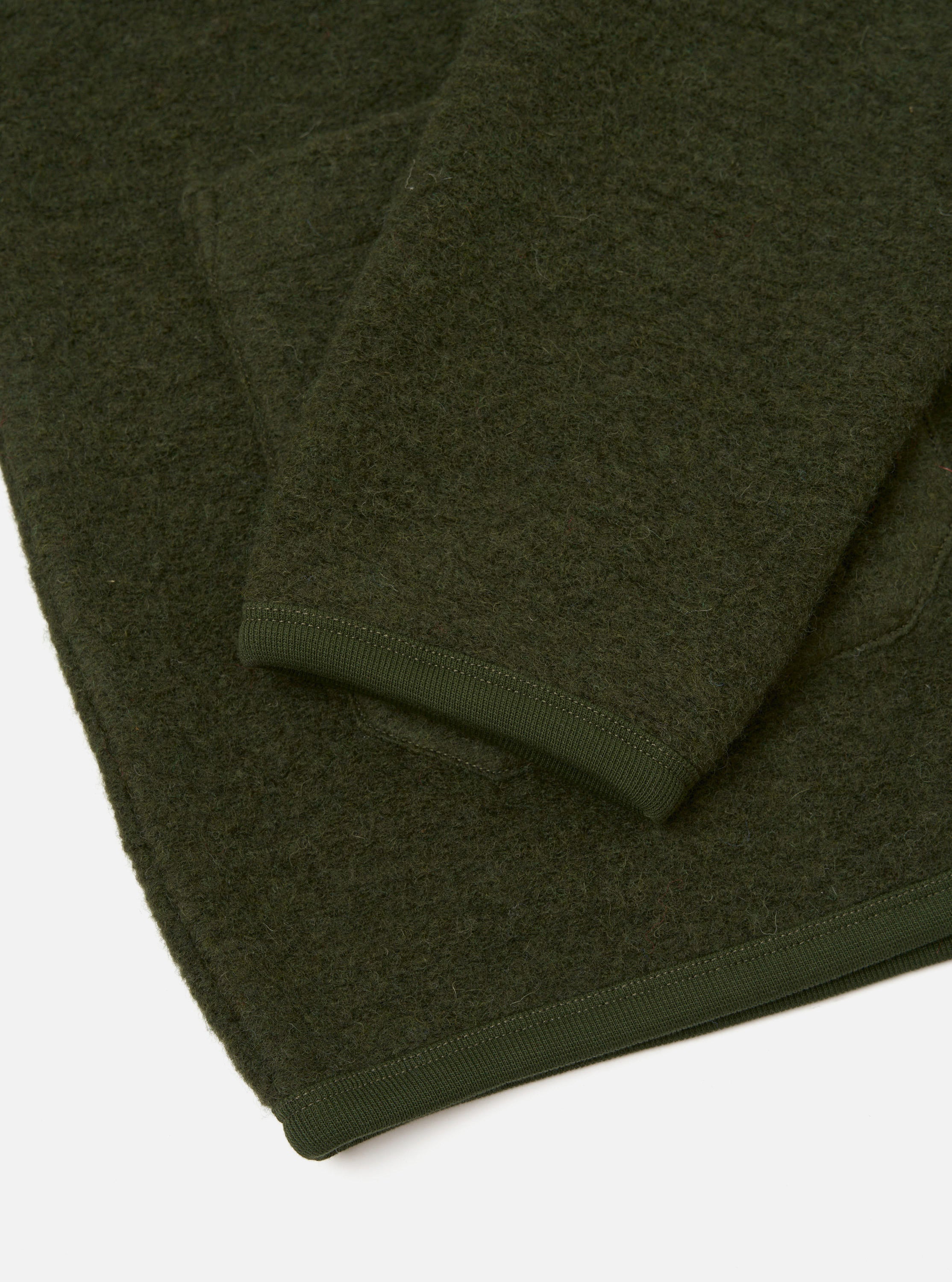 Men's Olive Wool Fleece Cardigan – Universal Works