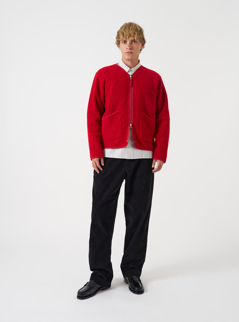Scarlet Wool Fleece Zip Liner Jacket