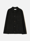Black Wool Fleece Field Jacket
