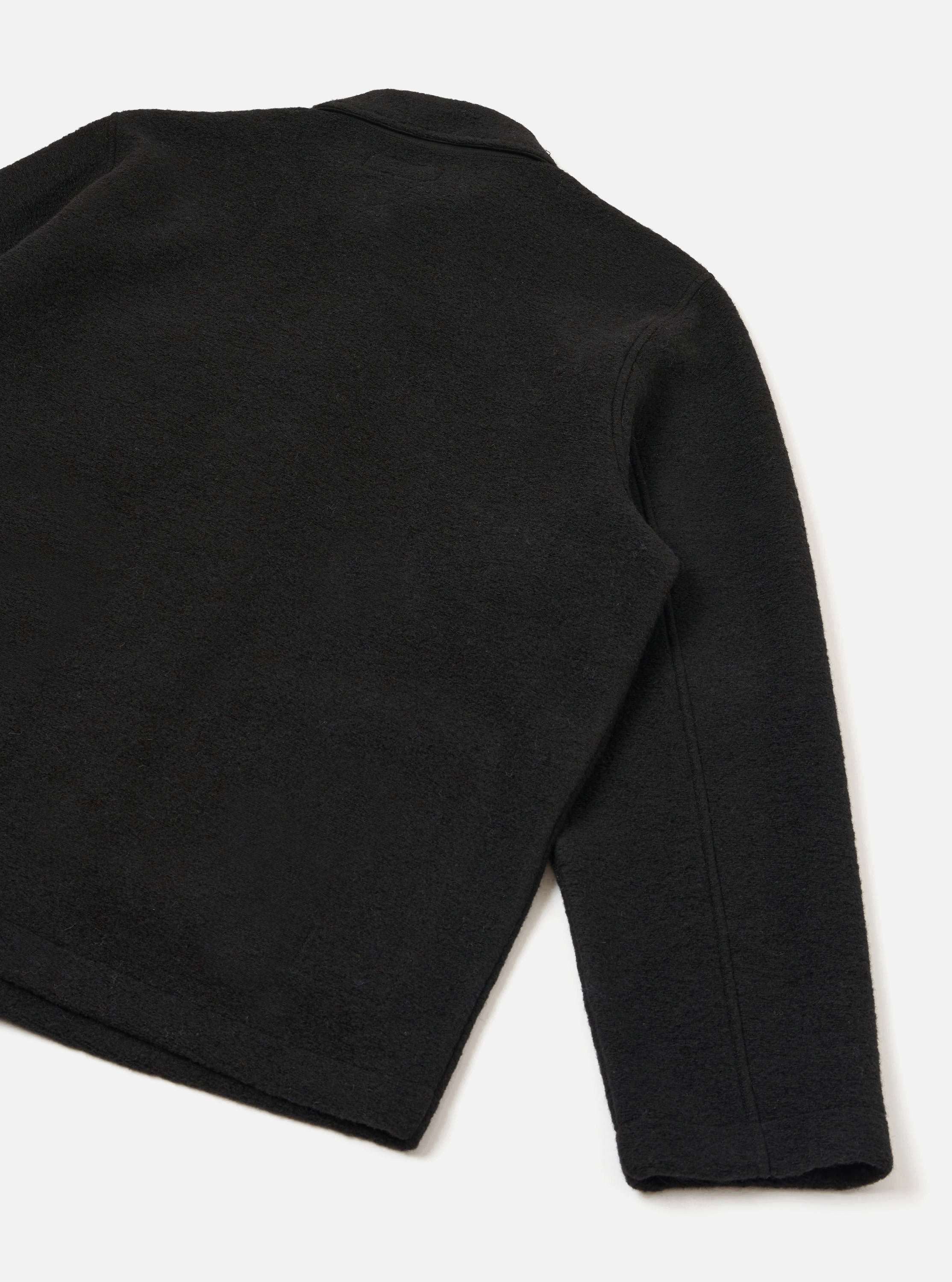 Men's Black Wool Fleece Field Jacket – Universal Works