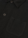 Black Wool Fleece Field Jacket