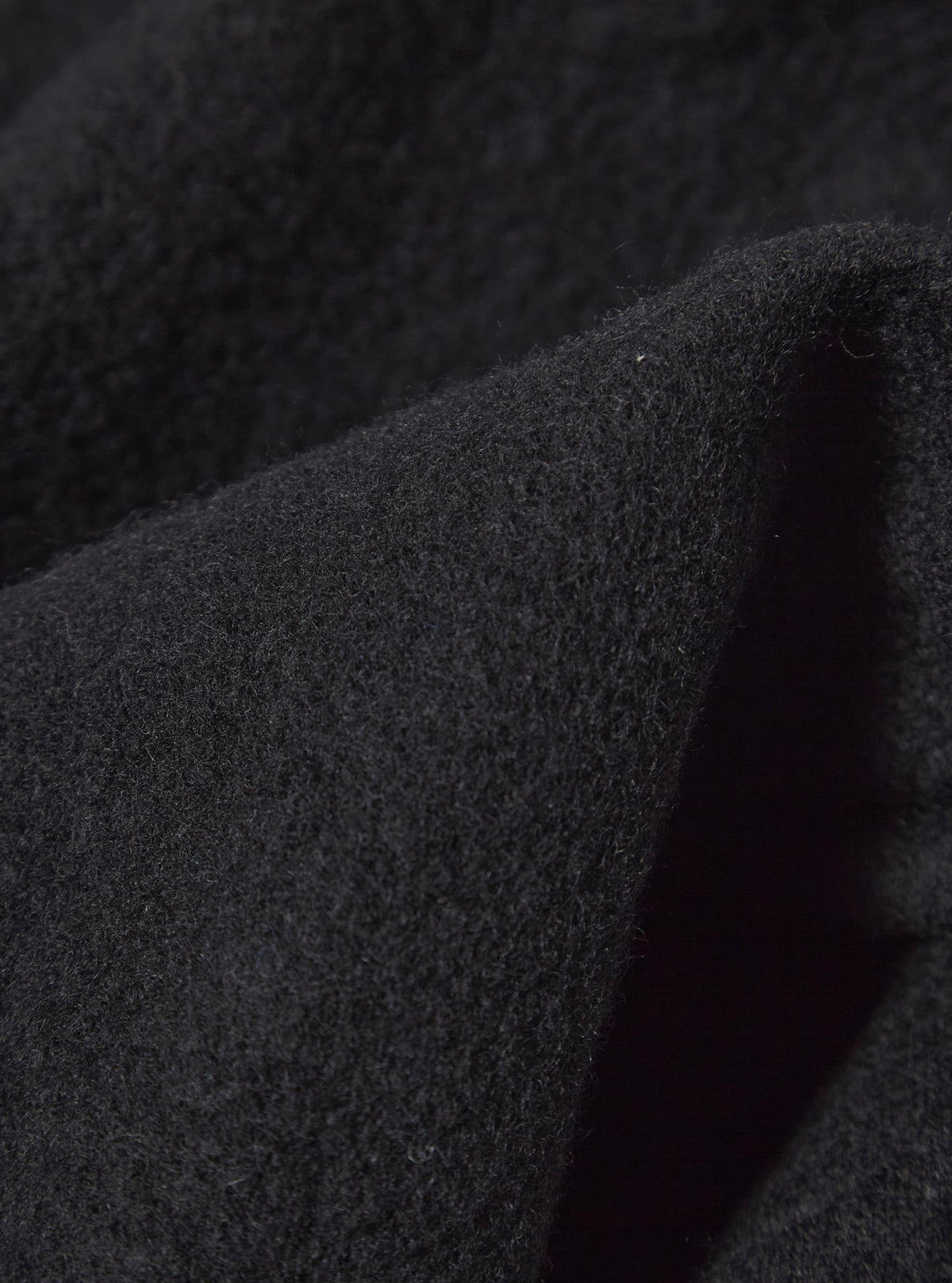 Black Wool Fleece Field Jacket