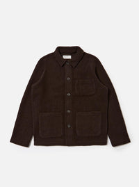 Brown Wool Fleece Field Jacket