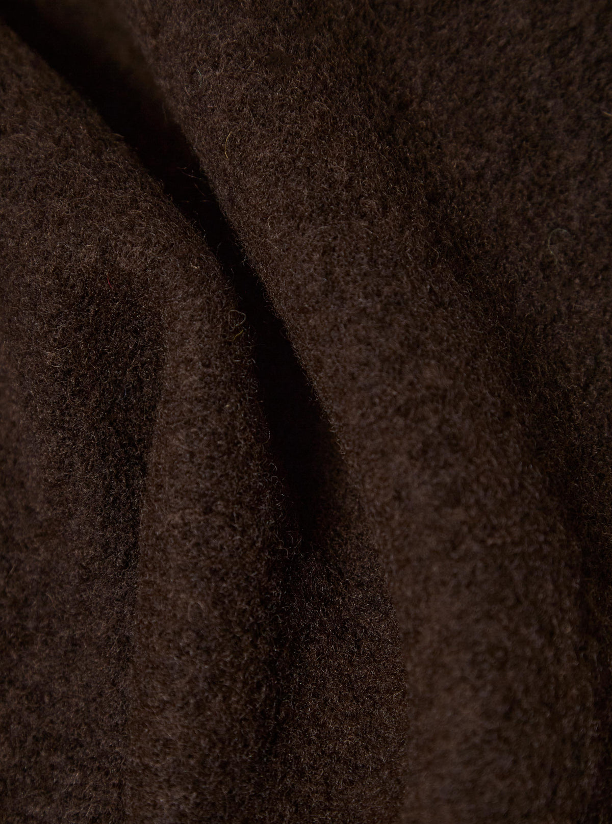 Brown Wool Fleece Field Jacket